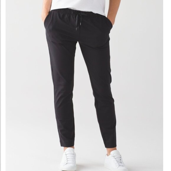TELLURIDE Basic Black Pant M 26" Drawstring Durable Fabric Ankle Cropped - Picture 1 of 8